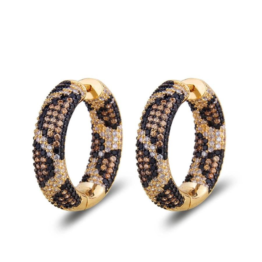Simple Style Circle Copper Zircon Gold Plated Earrings - Jewelry Trends USA