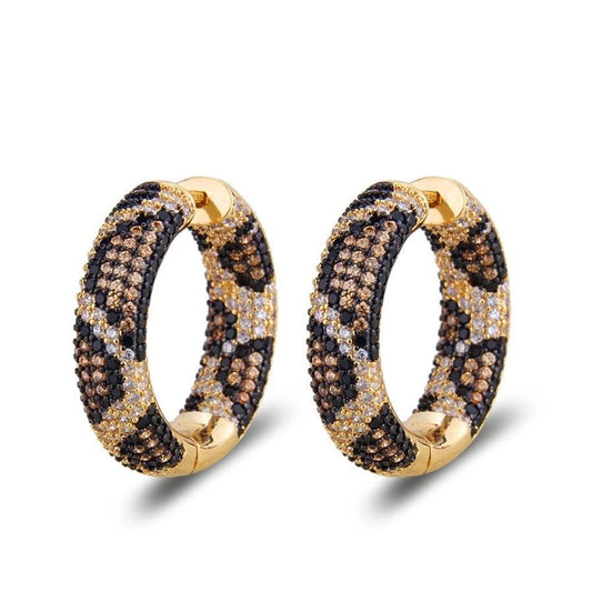 Simple Style Circle Copper Zircon Gold Plated Earrings - Jewelry Trends USA