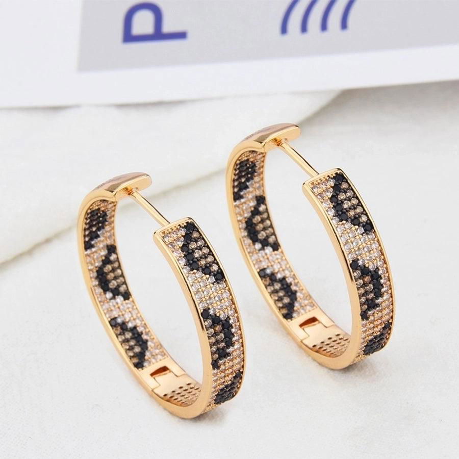Simple Style Circle Copper Zircon Gold Plated Earrings - Jewelry Trends USA