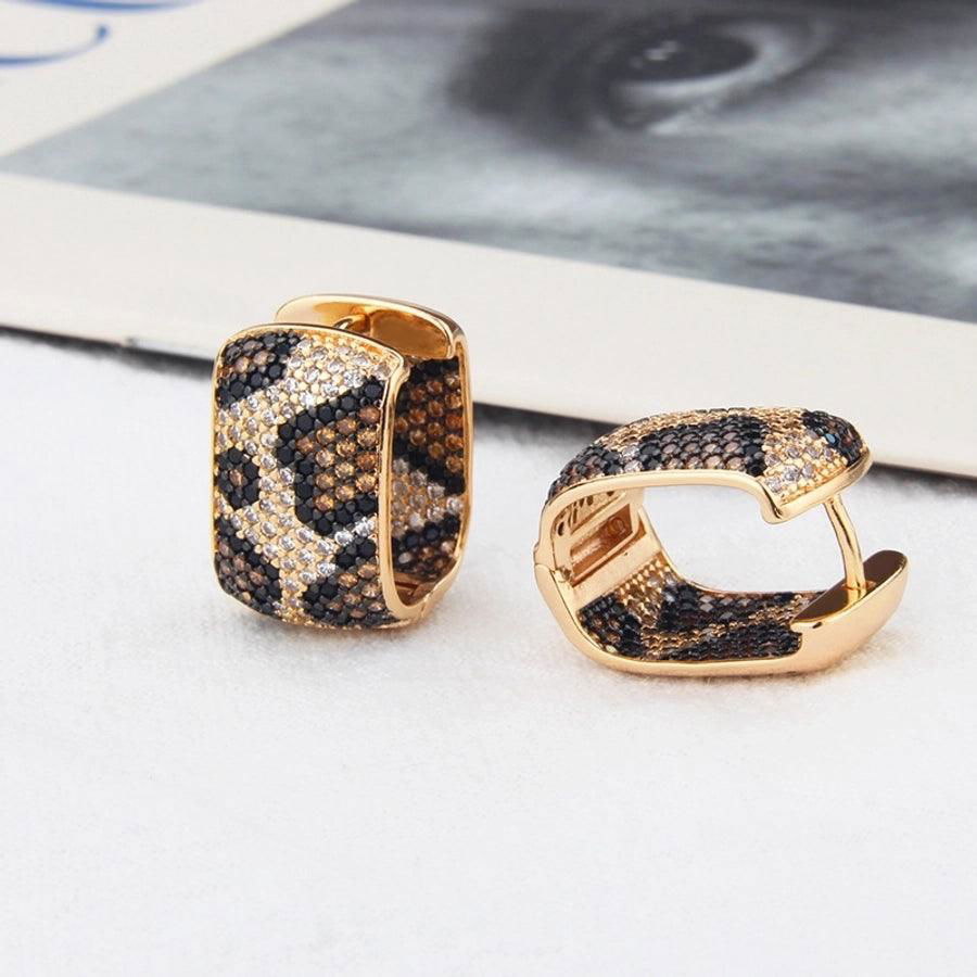 Simple Style Circle Copper Zircon Gold Plated Earrings - Jewelry Trends USA