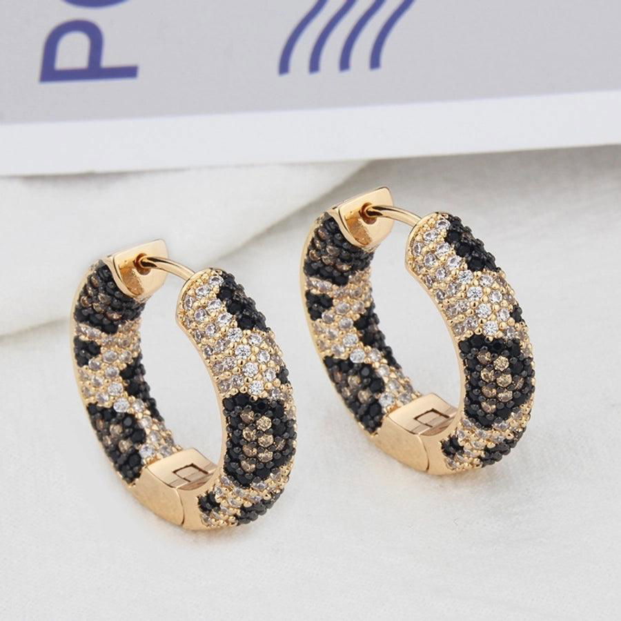 Simple Style Circle Copper Zircon Gold Plated Earrings - Jewelry Trends USA