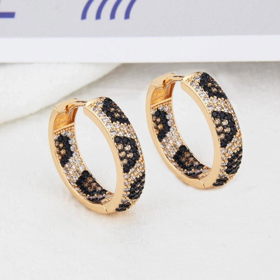 Simple Style Circle Copper Zircon Gold Plated Earrings - Jewelry Trends USA