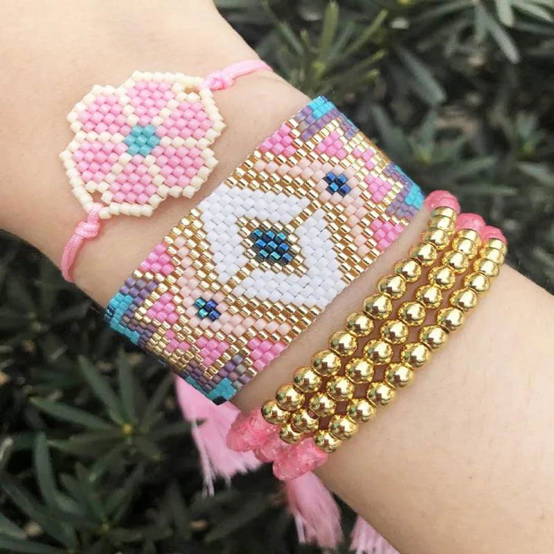 Simple Style Flower Glass Glass Seed Bead Wholesale Bracelets - Jewelry Trends USA