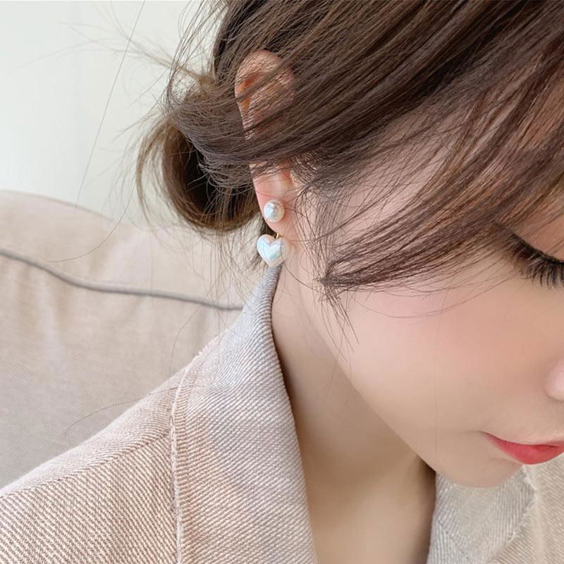 Simple Temperament Love Pearl Stud Earrings - Jewelry Trends USA