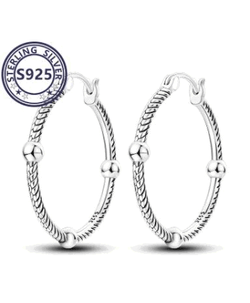 Stunning Sterling Silver Hoop - Jewelry Trends USA