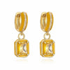 Sweet Colorful Drop Oil Copper Inlaid Color Diamond Cube Sugar Earrings - Jewelry Trends USA