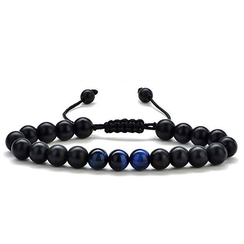 Tiger Eye & Matte Black Agate Couple Bracelets - Jewelry Trends USA