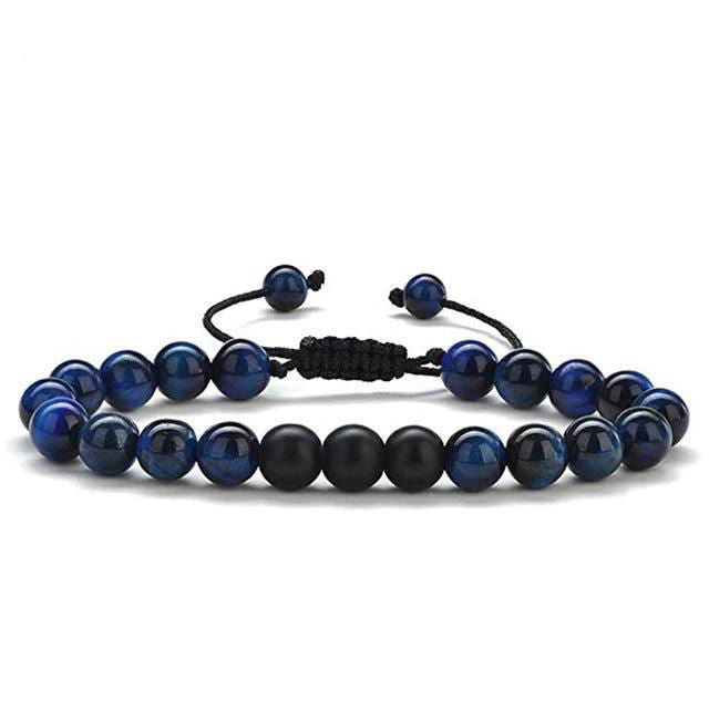 Tiger Eye & Matte Black Agate Couple Bracelets - Jewelry Trends USA