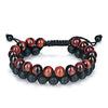 Tiger Eye & Matte Black Agate Couple Bracelets - Jewelry Trends USA