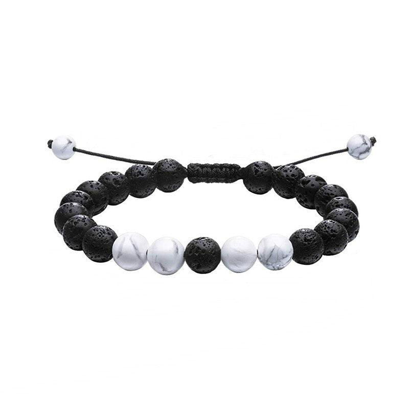 Tiger Eye & Matte Black Agate Couple Bracelets - Jewelry Trends USA