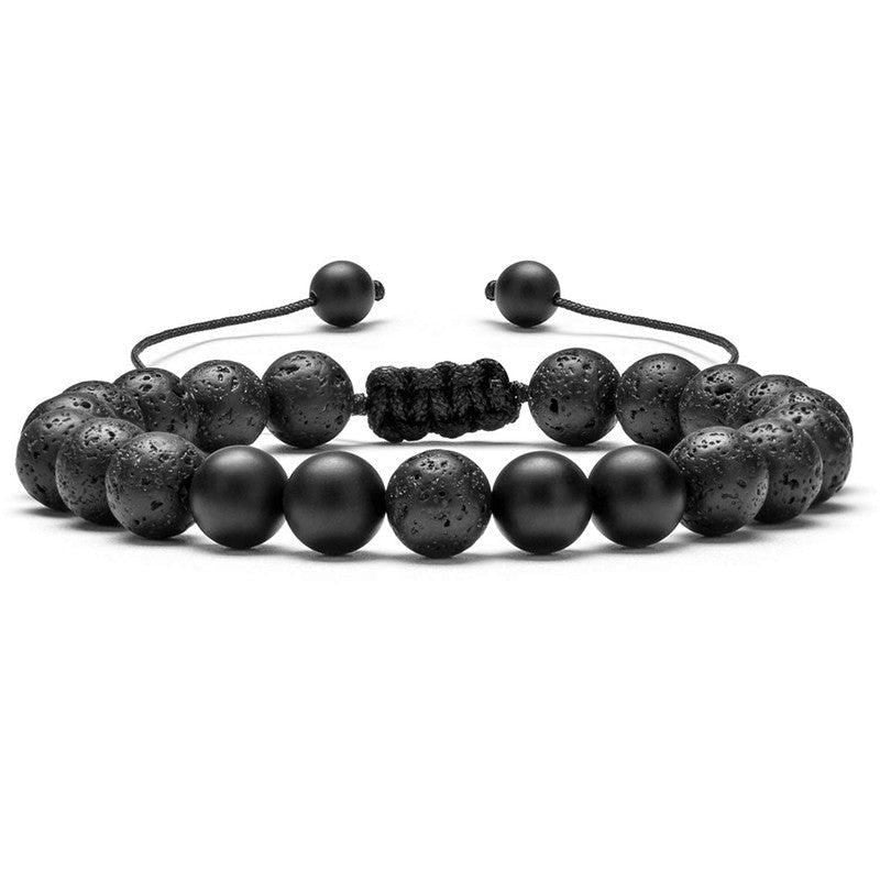 Tiger Eye & Matte Black Agate Couple Bracelets - Jewelry Trends USA
