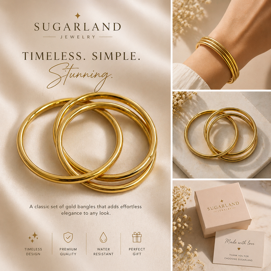 Classic Gold Bangle Set