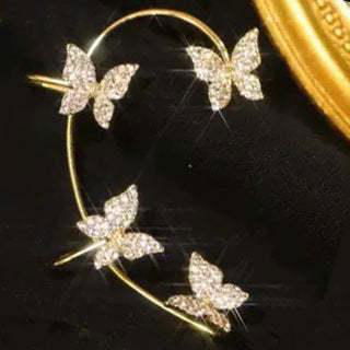 Trendy Butterfly Ear Clip and Hook Earrings - Jewelry Trends USA