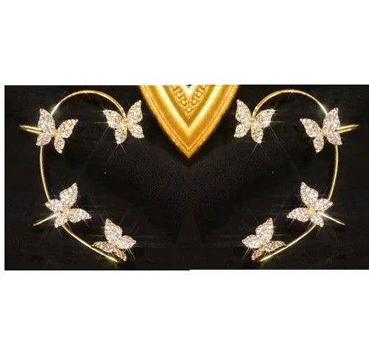 Trendy Butterfly Ear Clip and Hook Earrings - Jewelry Trends USA