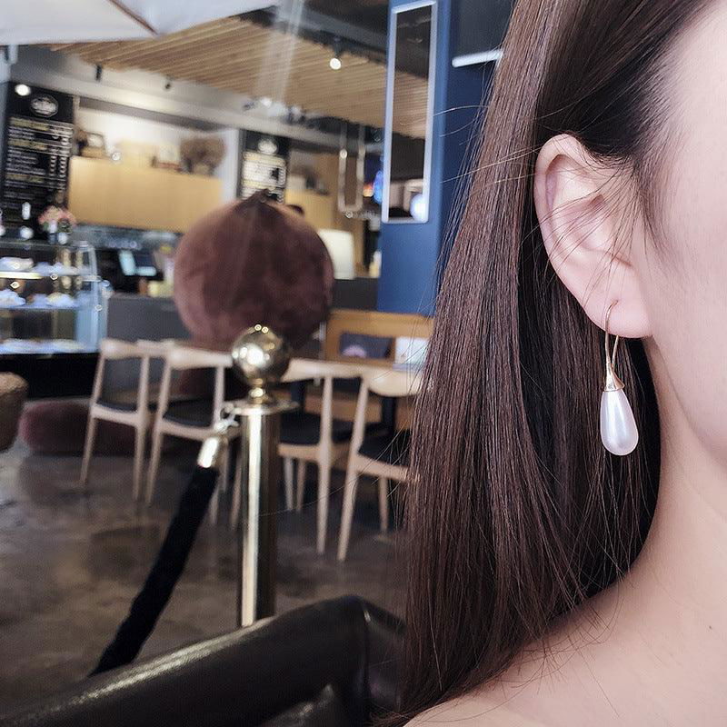 Waterdrop Pearl Simple Personality Earrings - Jewelry Trends USA