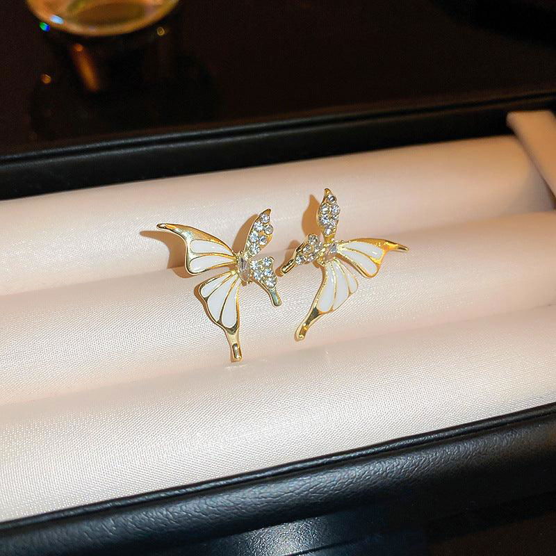 Women's Rhinestone Dripped Butterflies Stud Earrings - Jewelry Trends USA