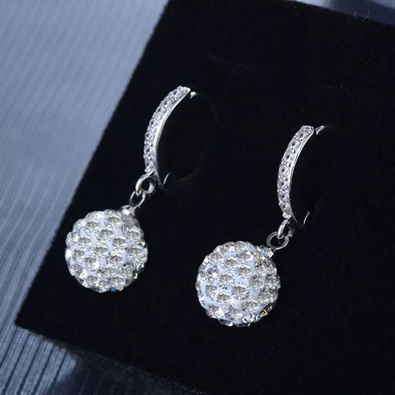 Zircon earring round diamond ball earrings women - Jewelry Trends USA