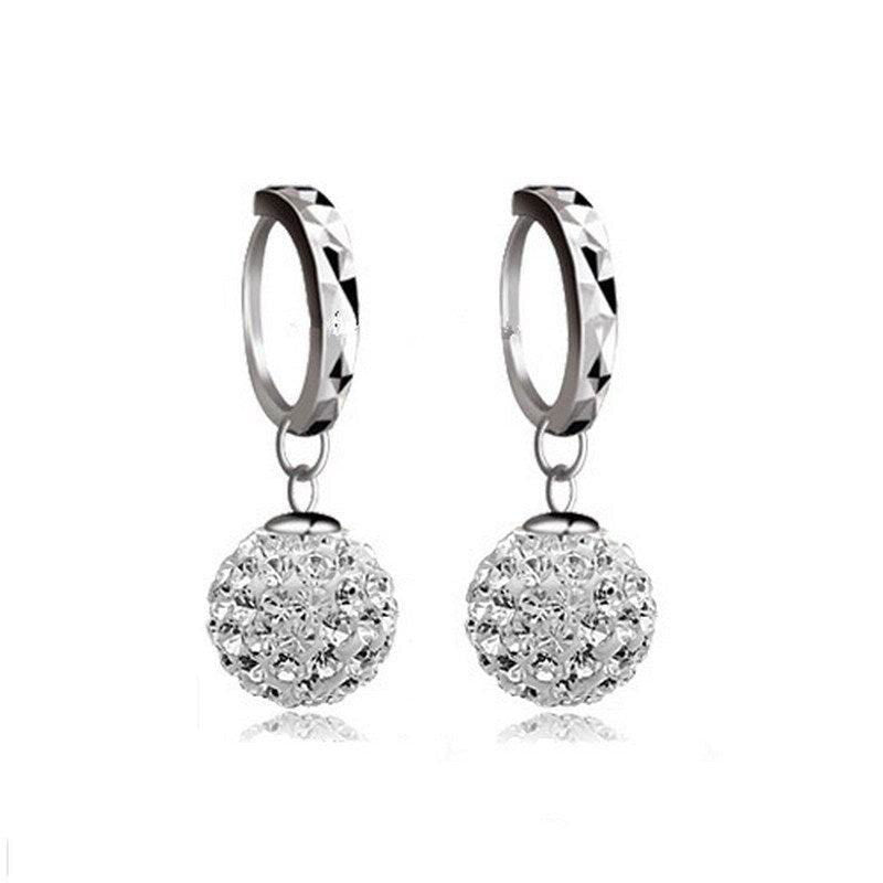 Zircon earring round diamond ball earrings women - Jewelry Trends USA