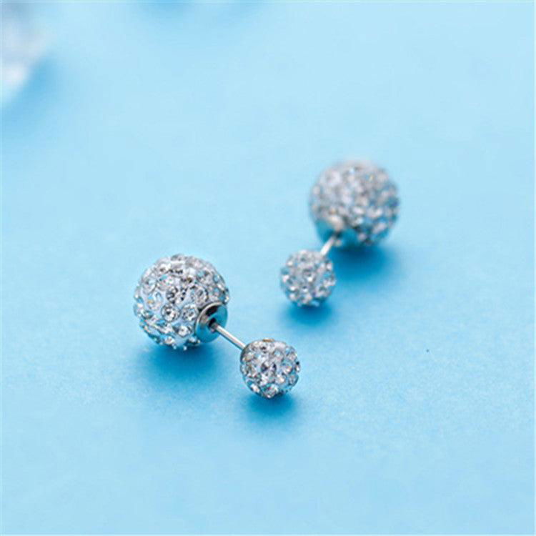 Zircon earring round diamond ball earrings women - Jewelry Trends USA