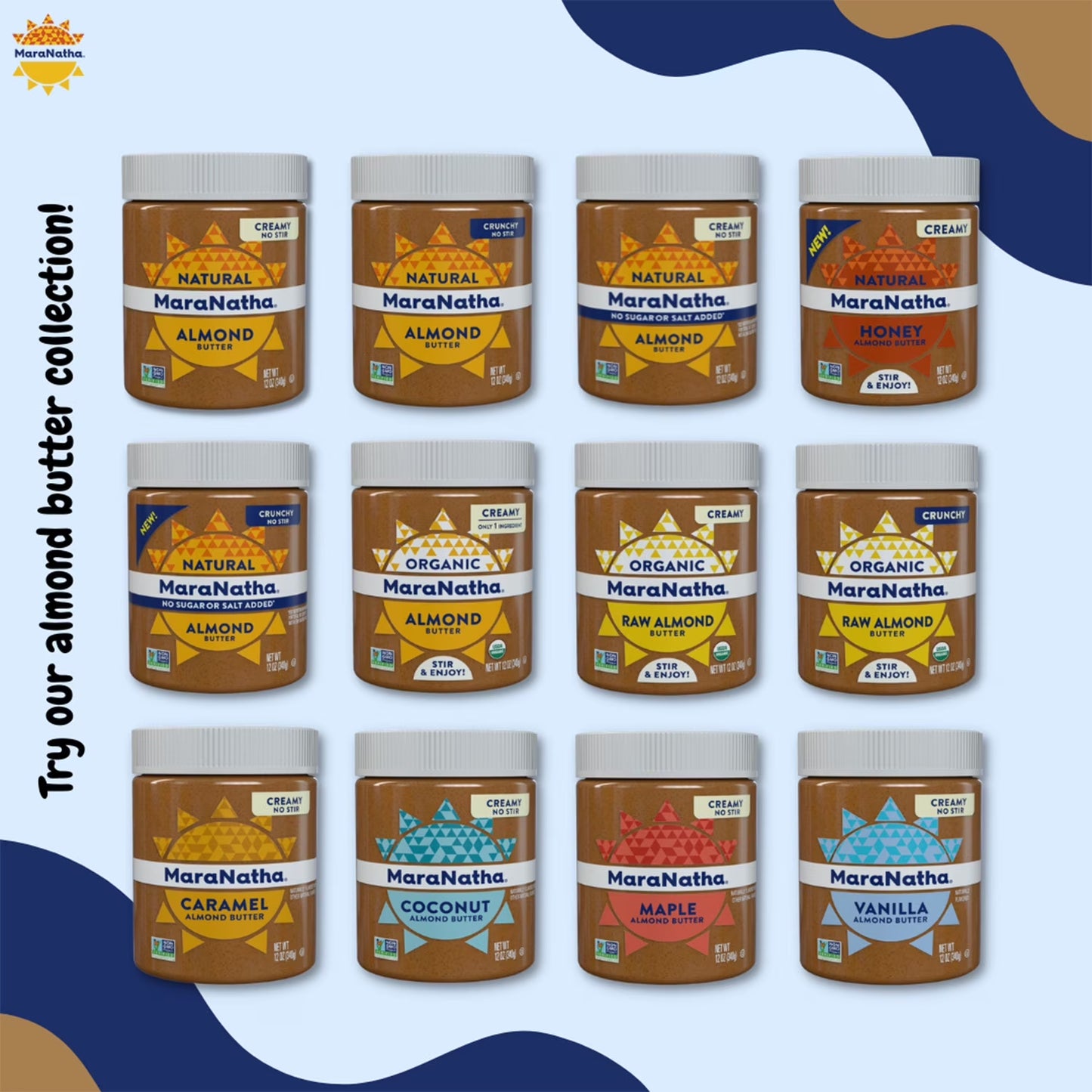 Natural No Sugar No Salt Crunchy Almond Butter, 12 Oz