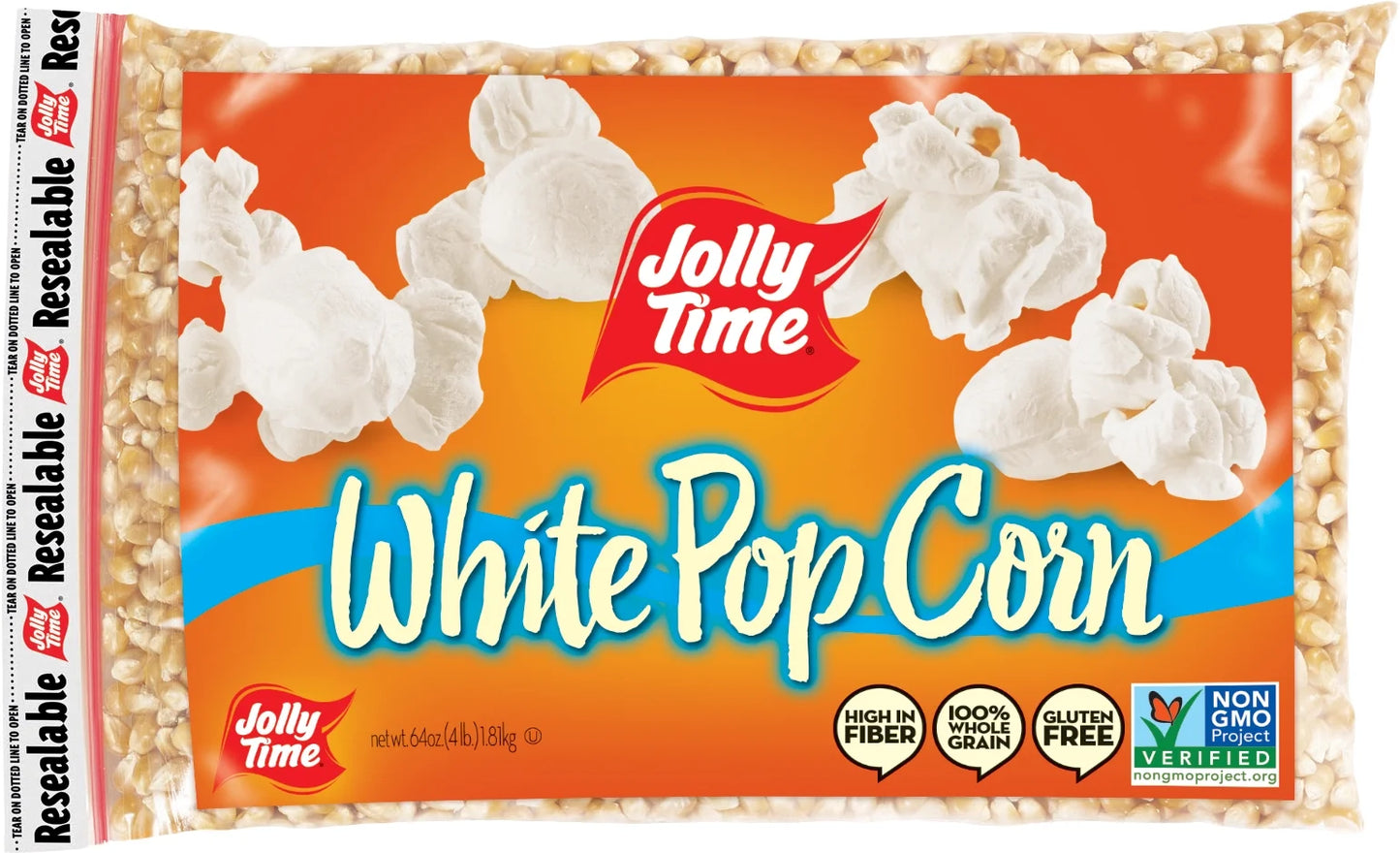 White Popcorn Kernels, 64 Oz. Bag - Gluten-Free