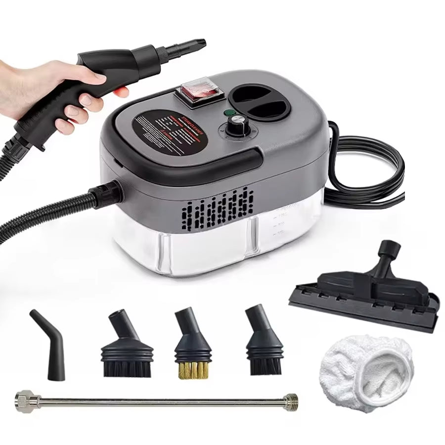 Portable Handheld Steam Cleaner High Temperature Pressurized Steam Cleaning Machine with Brush Heads for Kitchen Car