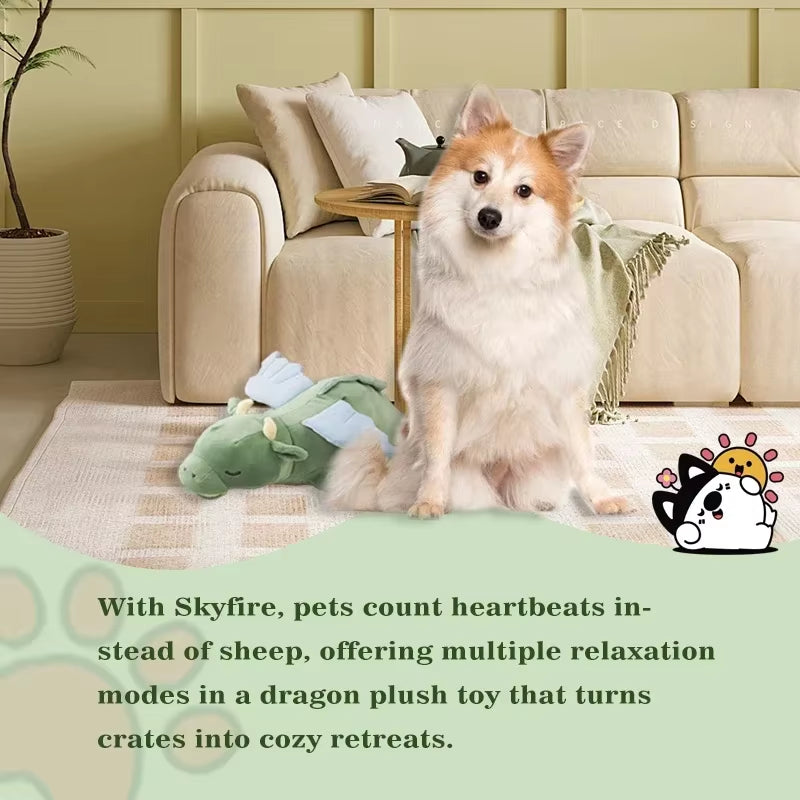PET Gem Flying Dragon Dog Heartbeat Toy,Puppy Separation Stress Toy, Puppy Behavioral Training Aid for Dog Sleep Aid Plush
