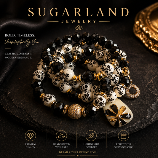Midnight Bloom Luxe Bracelet Set