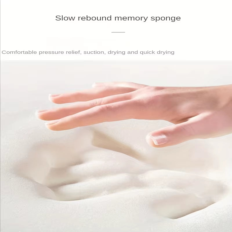 Long Hair Absorbent Bathroom Mat Furry Shower Room Foot Wiping Mat Toilet Non-Slip Mat Entrance Mat