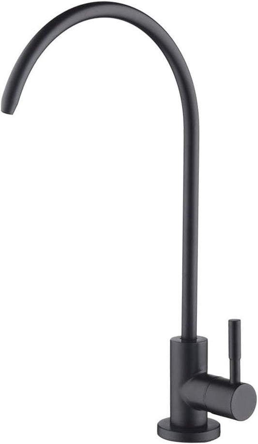 Drinking Water Faucet, Kitchen Beverage Faucet in 304 Stainless Steel, Non-Air-Gap Pure Water Filter Faucet for Sink, Fit for Reverse Osmosis Water Purify System