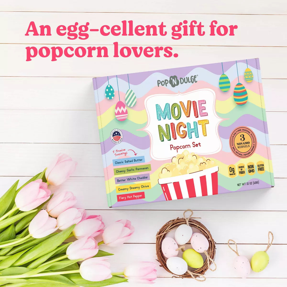 Easter Movie Night Gourmet Popcorn Gift Set