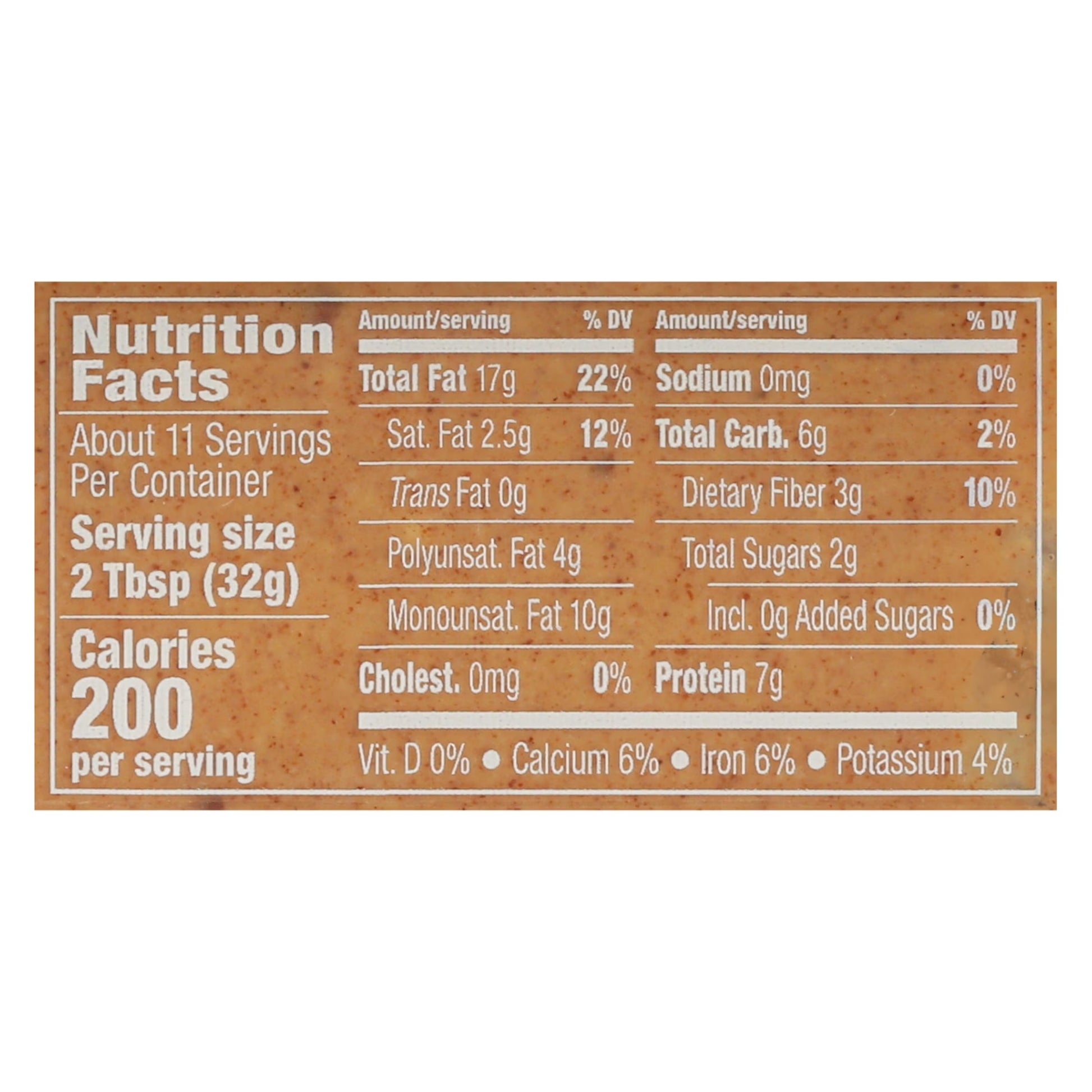 Natural No Sugar No Salt Crunchy Almond Butter, 12 Oz