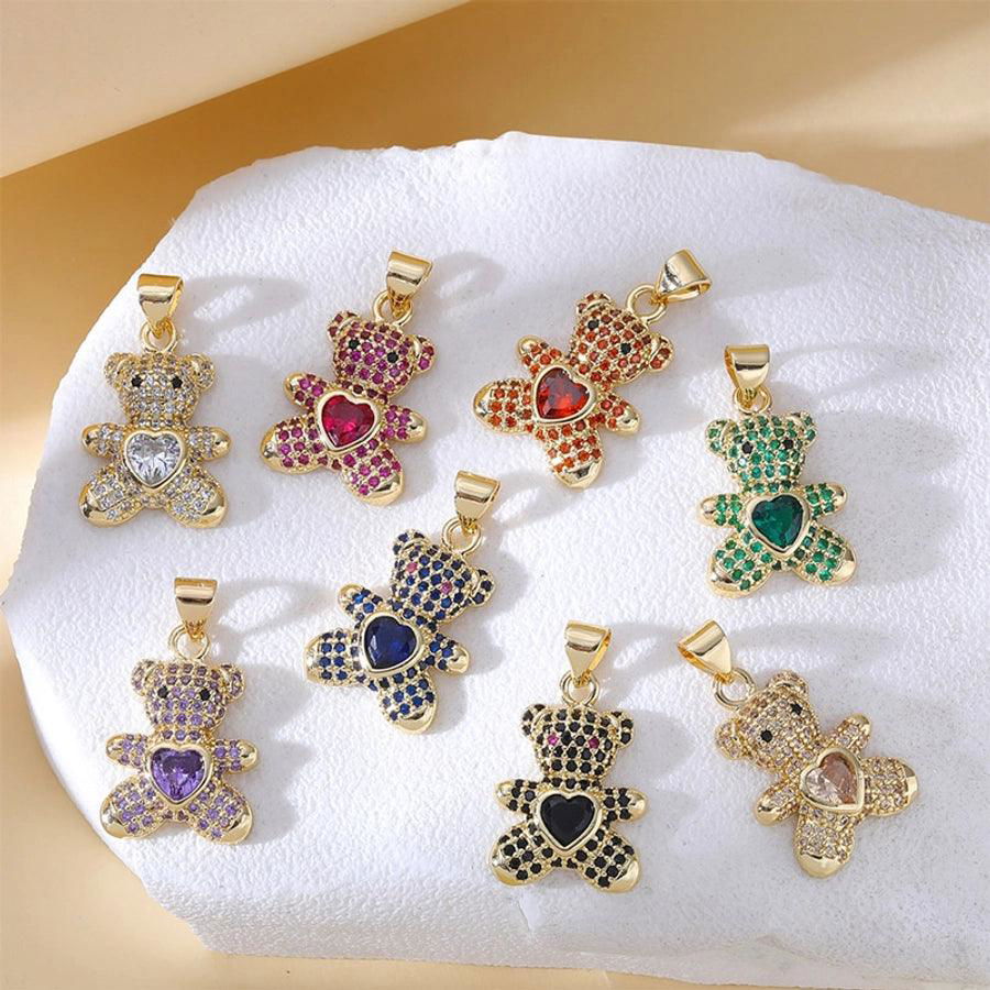 classic style hexagram animal heart shape copper plating inlay zircon gold plated charms jewelry accessories - Jewelry Trends USA