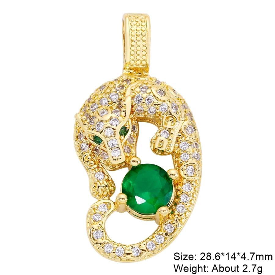 classic style hexagram animal heart shape copper plating inlay zircon gold plated charms jewelry accessories - Jewelry Trends USA