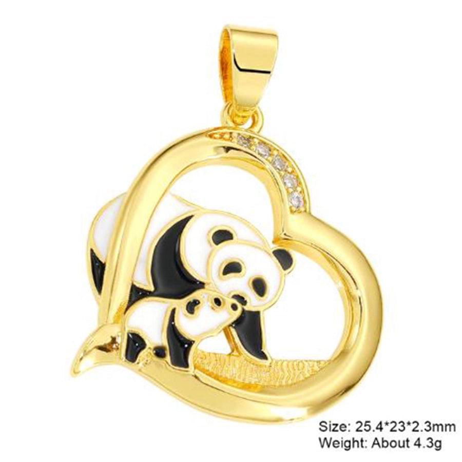 classic style hexagram animal heart shape copper plating inlay zircon gold plated charms jewelry accessories - Jewelry Trends USA
