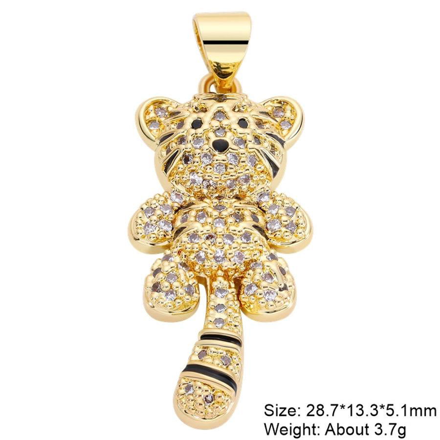 classic style hexagram animal heart shape copper plating inlay zircon gold plated charms jewelry accessories - Jewelry Trends USA