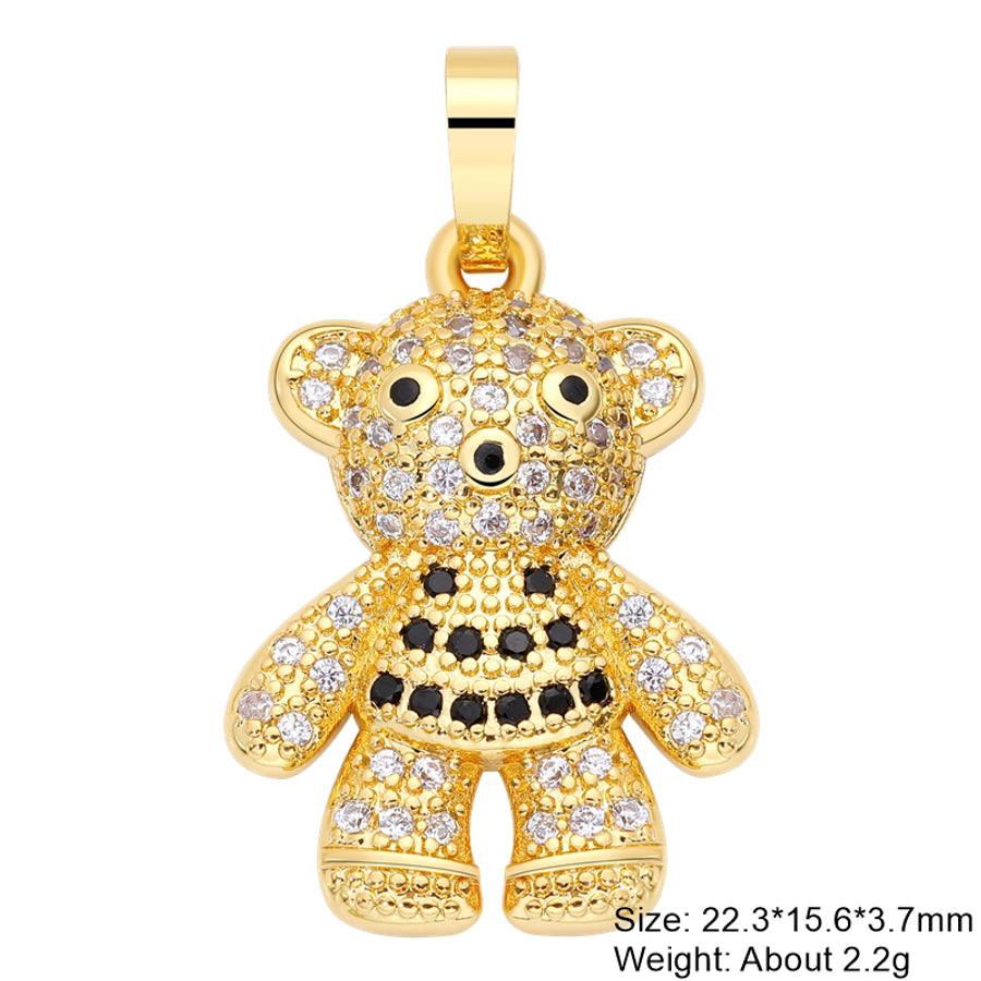 classic style hexagram animal heart shape copper plating inlay zircon gold plated charms jewelry accessories - Jewelry Trends USA