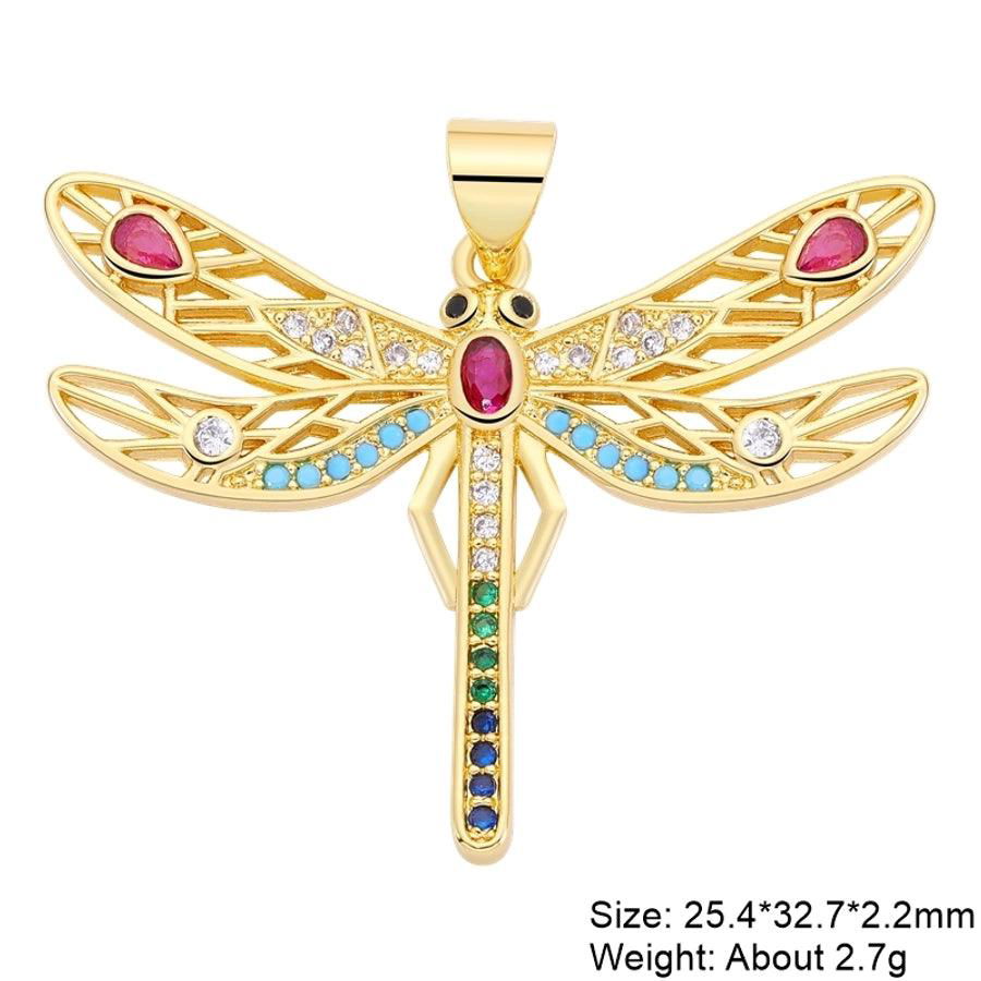 classic style hexagram animal heart shape copper plating inlay zircon gold plated charms jewelry accessories - Jewelry Trends USA