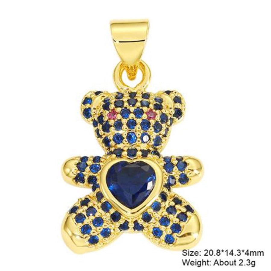 classic style hexagram animal heart shape copper plating inlay zircon gold plated charms jewelry accessories - Jewelry Trends USA