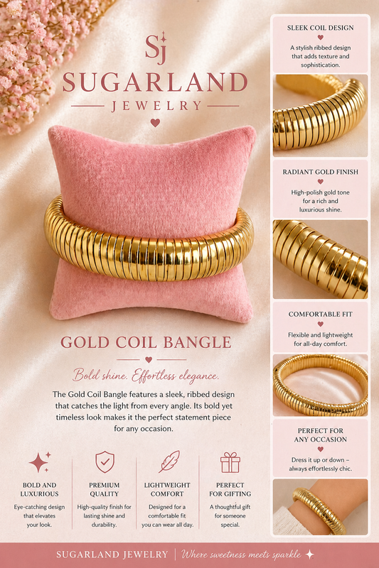 ✨ Gold Coil Bangle