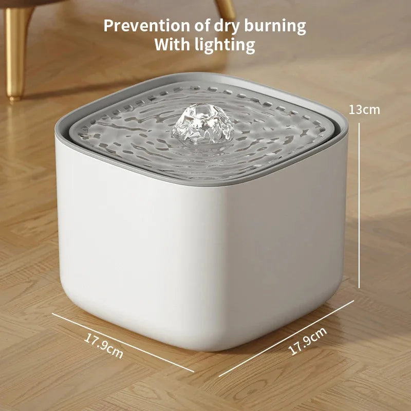 3L Smart Pet Water Fountain Automatic Induction Circulating Filtering Cat Water Drinker USB Electric Mute Cats Water Dispenser
