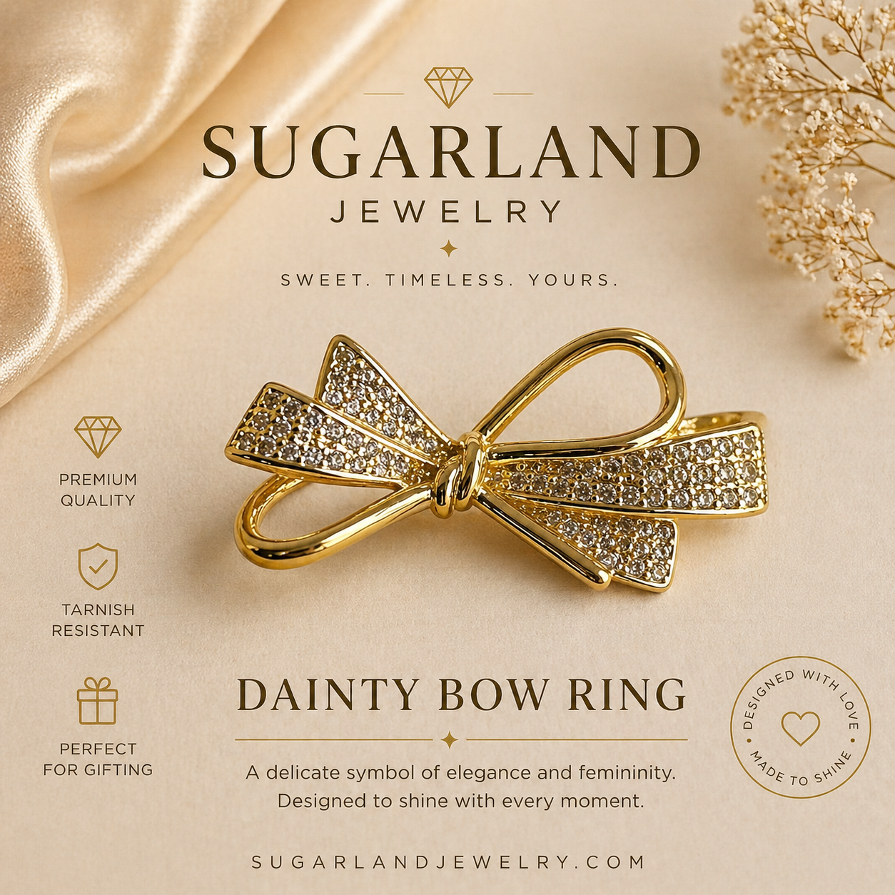 Luxe Bow Statement Ring