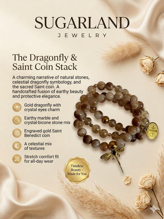 The Dragonfly & Saint Coin Stack