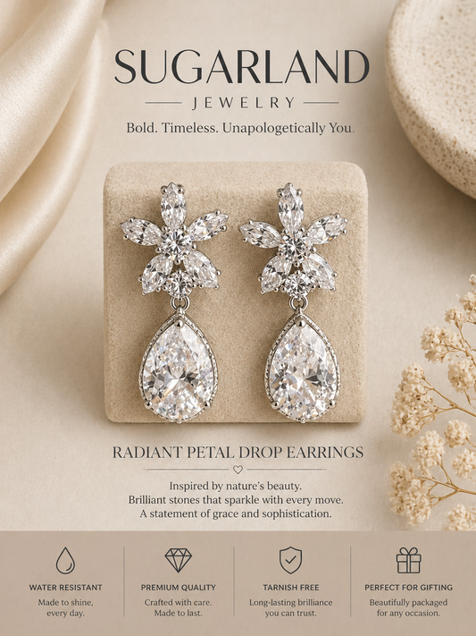 Radiant Petal Drop Earrings