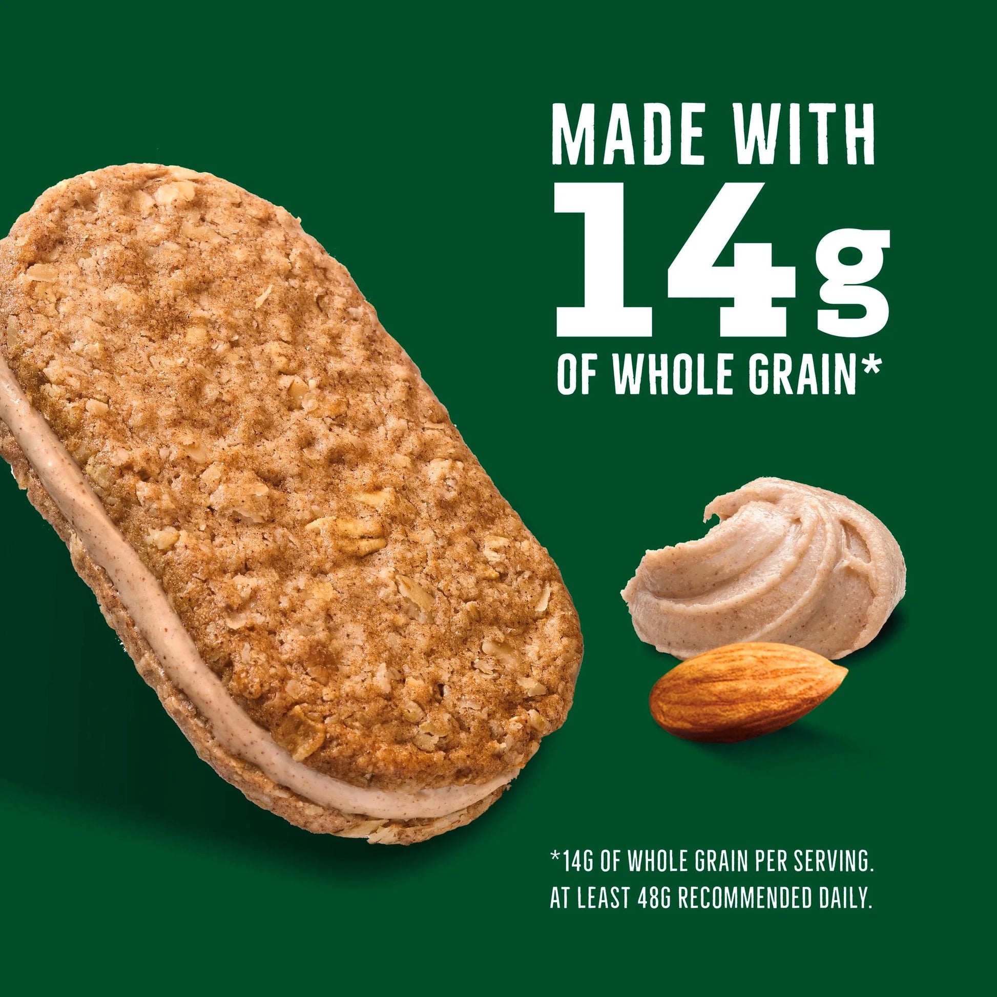 Cinnamon Almond Butter Biscuit Sandwiches Snack Bars (16 Pouches)