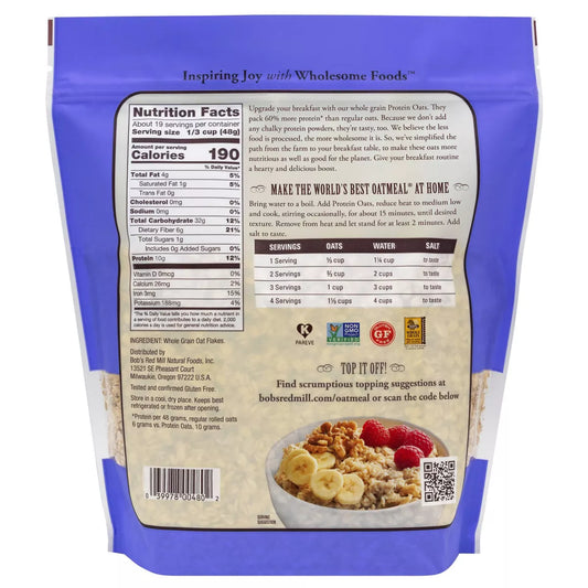 Bob'S Red Mill Gluten Free Protein Oats - 32Oz