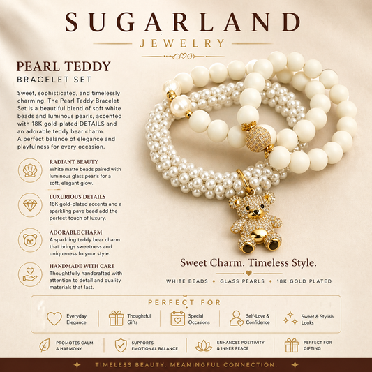 Pearl Teddy Luxe Bracelet Set