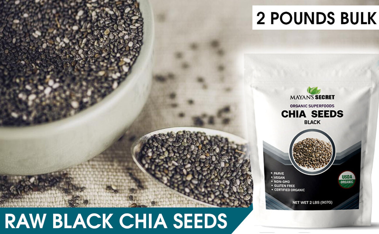 Mayan'S Secret - Chia Seeds Organic 2Lb, Gluten Free, Parve, Vegan, Non GMO
