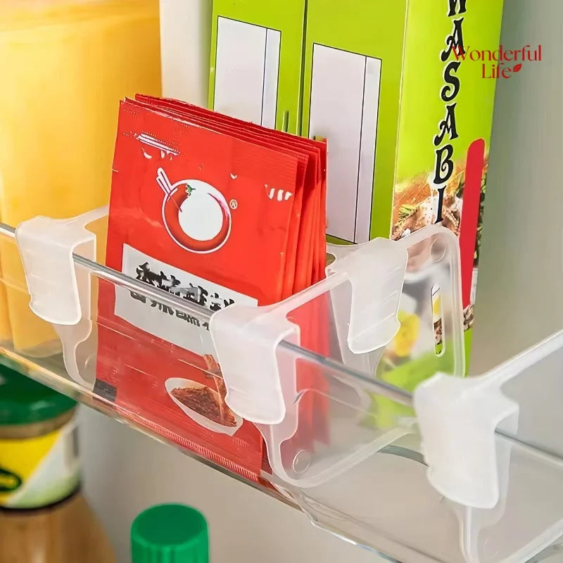 6/8Pcs Home Refrigerator Storage Partition Board Adjustable Fridge Divider Storage Separators Kitchen Bottle Can Shelf Organizer