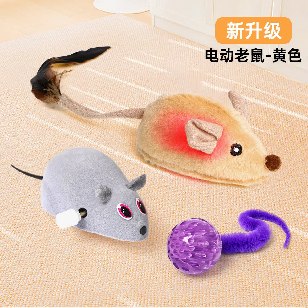 Smart Electric Cat Toy Remote Control Plush Mouse Intelligent Induction Mouse Interactive Cat Teaser Boredom Relief Cat Teaser